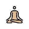 Person In Lotus Position: Medium-Light Skin Tone Emoji 🧘🏼 image - OpenMoji style
