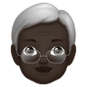 Older Person: Dark Skin Tone Emoji 🧓🏿 image - Huawei Harmony OS style