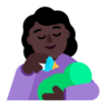 Woman Feeding Baby: Dark Skin Tone Emoji 👩🏿‍🍼 image - Microsoft Classic 2D style