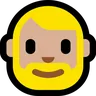 Person: Medium-Light Skin Tone, Beard Emoji 🧔🏼 image - Microsoft Windows 10 Segoe UI Emoji style