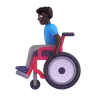Man In Manual Wheelchair: Dark Skin Tone Emoji 👨🏿‍🦽 image - Microsoft 3D Fluent style