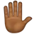 Raised Hand: Medium-Dark Skin Tone