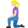 Woman Kneeling: Medium-Light Skin Tone Emoji 🧎🏼‍♀️ image - Twitter / X (Twemoji) style