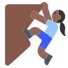 Woman Climbing: Medium-Dark Skin Tone Emoji 🧗🏾‍♀️ image - Tossface style