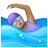 Woman Swimming: Medium Skin Tone