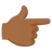 Backhand Index Pointing Right: Medium-Dark Skin Tone
