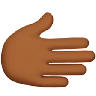 Rightwards Hand: Medium-Dark Skin Tone Emoji 🫱🏾 image - Apple style