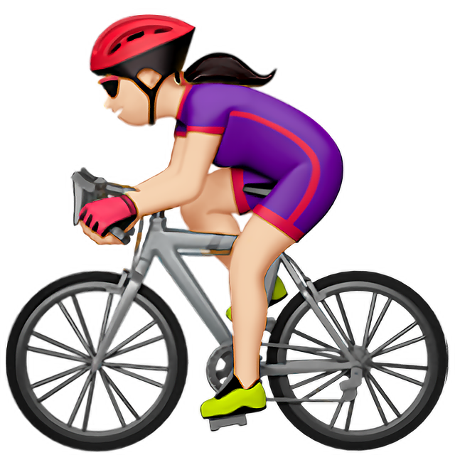 Woman Biking: Light Skin Tone