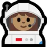 Woman Astronaut: Medium Skin Tone Emoji 👩🏽‍🚀 image - Microsoft Windows 10 Segoe UI Emoji style