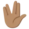 Vulcan Salute: Medium Skin Tone Emoji 🖖🏽 image - Google Noto Color style
