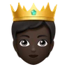 Person With Crown: Dark Skin Tone Emoji 🫅🏿 image - Huawei Harmony OS style