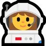 Woman Astronaut Emoji 👩‍🚀 image - Microsoft Windows 10 Segoe UI Emoji style