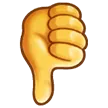 Pulgar abajo muestra
