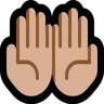 Palms Up Together: Medium-Light Skin Tone Emoji 🤲🏼 image - Microsoft Windows 10 Segoe UI Emoji style