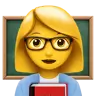 Woman Teacher Emoji 👩‍🏫 image - Apple style