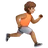 Person Running Facing Right: Medium Skin Tone