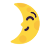 First Quarter Moon with Face Emoji 🌛 image - Microsoft Classic 2D style