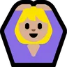 Person Gesturing Ok: Medium-Light Skin Tone Emoji 🙆🏼 image - Microsoft Windows 10 Segoe UI Emoji style