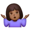 Woman Shrugging: Medium-Dark Skin Tone Emoji 🤷🏾‍♀️ image - Samsung style