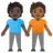 People Holding Hands: Medium-Dark Skin Tone, Dark Skin Tone