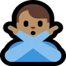 Man Gesturing No: Medium Skin Tone Emoji 🙅🏽‍♂️ image - Microsoft Windows 10 Segoe UI Emoji style