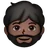 Person: Dark Skin Tone, Beard