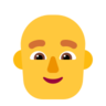 Man: Bald Emoji 👨‍🦲 image - Microsoft Classic 2D style