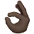 Ok Hand: Dark Skin Tone