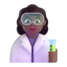 Woman Scientist: Medium-Dark Skin Tone Emoji 👩🏾‍🔬 image - Microsoft 3D Fluent style