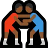 People Wrestling: Medium-Dark Skin Tone Emoji 🤼🏾 image - Microsoft Windows 10 Segoe UI Emoji style