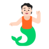 Merperson: Light Skin Tone Emoji 🧜🏻 image - Microsoft Classic 2D style