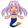 Mermaid: Medium-Light Skin Tone Emoji 🧜🏼‍♀️ image - Emojidex style