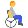 Person In Manual Wheelchair Emoji 🧑‍🦽 image - Tossface style