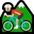 Person Mountain Biking: Medium-Light Skin Tone