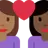 Couple With Heart: Woman, Woman, Medium-Dark Skin Tone, Dark Skin Tone