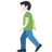 Man Walking: Light Skin Tone