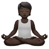 Person In Lotus Position: Dark Skin Tone Emoji 🧘🏿 image - Apple style