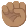 Raised Fist: Medium Skin Tone Emoji ✊🏽 image - Google Noto Color style