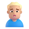 Man Frowning: Medium-Light Skin Tone Emoji 🙍🏼‍♂️ image - Microsoft 3D Fluent style