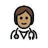 Health Worker: Medium Skin Tone Emoji 🧑🏽‍⚕️ image - OpenMoji style