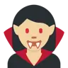 Woman Vampire: Medium-Light Skin Tone Emoji 🧛🏼‍♀️ image - Twitter / X (Twemoji) style