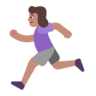 Woman Running: Medium Skin Tone Emoji 🏃🏽‍♀️ image - Microsoft Classic 2D style