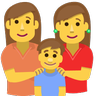 Family: Woman, Woman, Boy Emoji 👩‍👩‍👦 image - Skype style