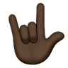 Love-You Gesture: Dark Skin Tone Emoji 🤟🏿 image - Huawei Harmony OS style