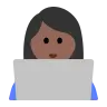 Woman Technologist: Medium-Dark Skin Tone Emoji 👩🏾‍💻 image - Tossface style