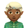 Elf: Medium-Dark Skin Tone Emoji 🧝🏾 image - Apple style