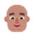 Man: Medium Skin Tone, Bald