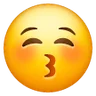Całowanie twarzy z zamkniętymi oczami Emoji 😚 image - Samsung style