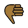 Thumbs Down: Medium-Dark Skin Tone Emoji 👎🏾 image - OpenMoji style