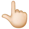 Backhand Index Pointing Up: Light Skin Tone Emoji 👆🏻 image - Samsung style
